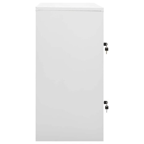 Lockerkast 90x45x92,5 cm staal lichtgrijs 3