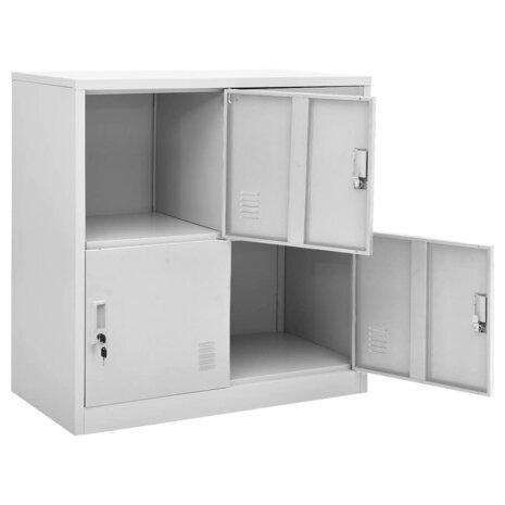 Lockerkast 90x45x92,5 cm staal lichtgrijs 5
