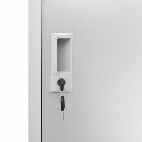 Lockerkast 90x45x92,5 cm staal lichtgrijs 6