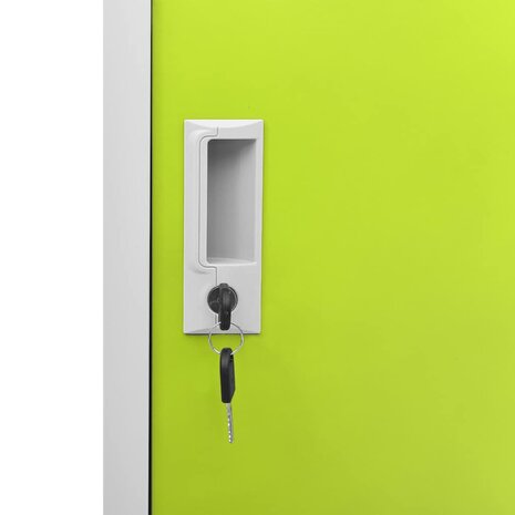 Lockerkast 90x45x92,5 cm staal lichtgrijs en groen 6