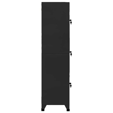 Lockerkast 38x45x180 cm staal zwart 3