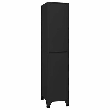 Lockerkast 38x45x180 cm staal zwart 4
