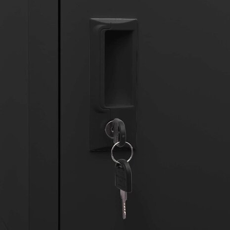 Lockerkast 38x45x180 cm staal zwart 6