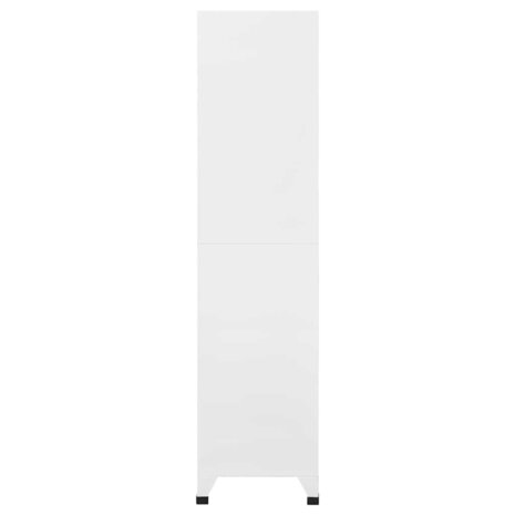 Lockerkast 90x45x180 cm staal wit 4