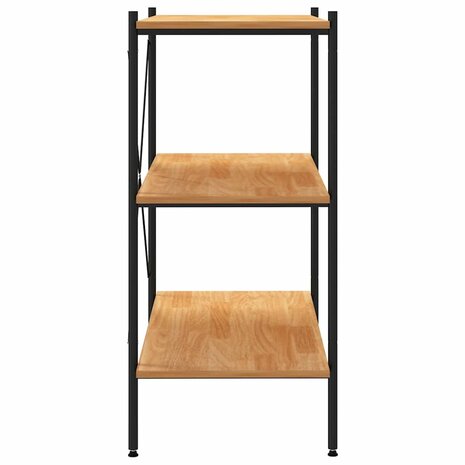3-laags stellingkast zwart en eiken 80x40x92 cm 4