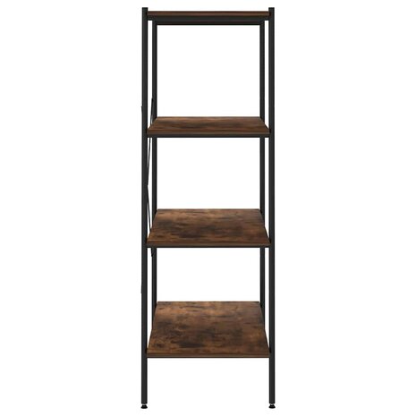 Opbergrek 4-laags 80x40x130 cm zwart en naturel 4
