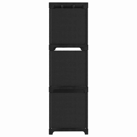 Kast met 9 vakken 103x30x107,5 cm stof zwart 3