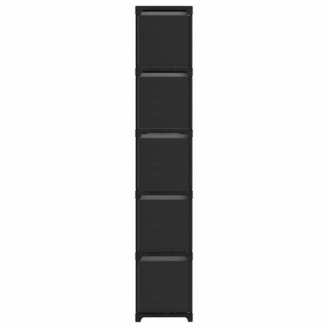 Kast met 15 vakken met boxen 103x30x175,5 cm stof zwart 3