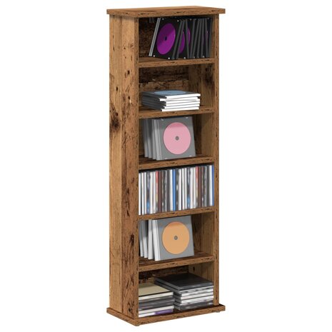 Cd-kast Oud hout 60 x 17 x 92 cm Bewerkt hout 3