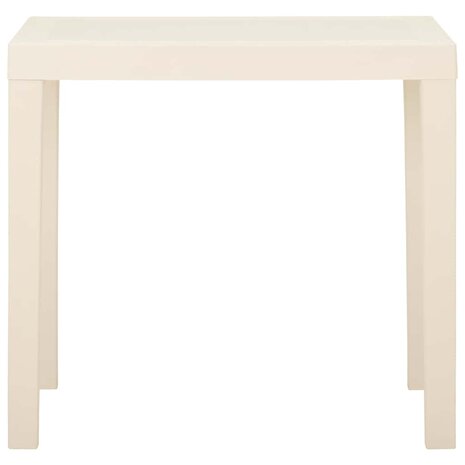 Tuintafel 79x65x72 cm kunststof wit 2