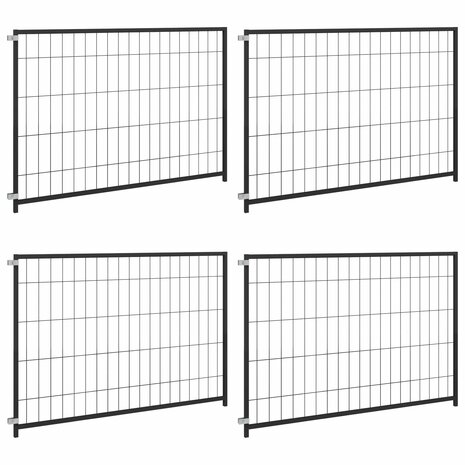 Hondenkennel 300x100x70 cm staal zwart 1