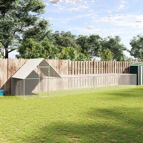 Kippenren 8x2x2 m gegalvaniseerd staal 1