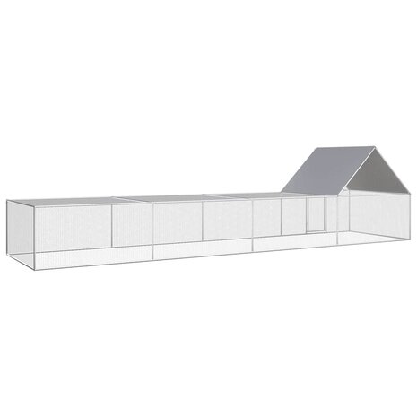 Kippenren 8x2x2 m gegalvaniseerd staal 6