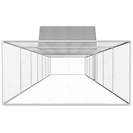 Kippenren 14x2x2 m gegalvaniseerd staal 3