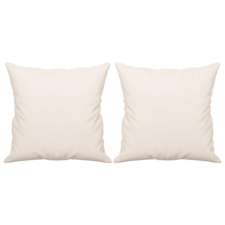 Sierkussens 2 st 40x40 cm microvezelstof beige 2