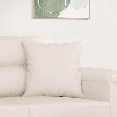 Sierkussens 2 st 40x40 cm microvezelstof beige 5