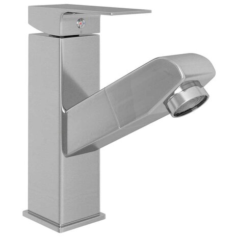 Wastafelkraan met uittrekfunctie 157x172 mm zilverkleurig 3
