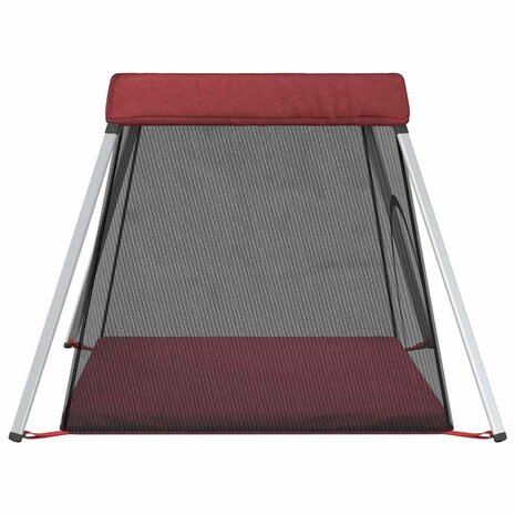 Babybox met matras linnen rood 5