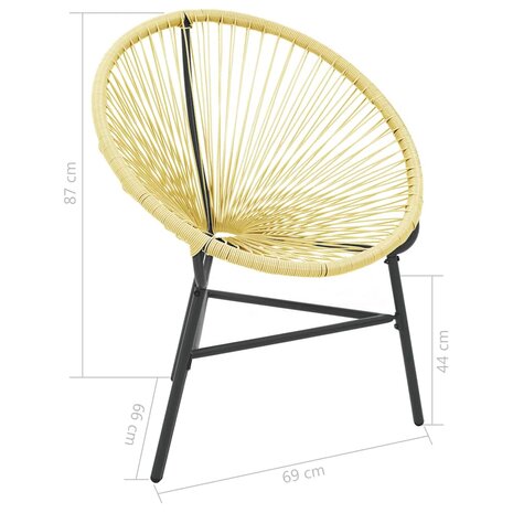 Tuinstoel Acapulco poly rattan beige 7