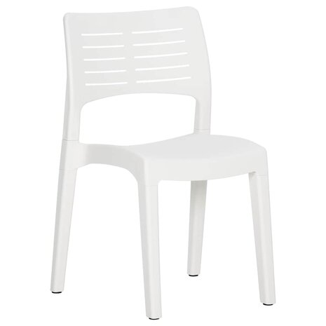 Tuinstoelen 2 st polypropeen wit 3