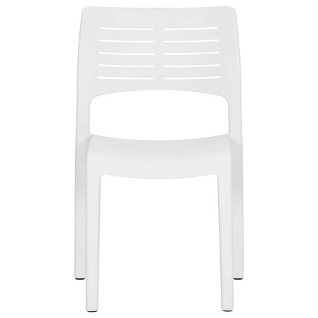 Tuinstoelen 2 st polypropeen wit 4