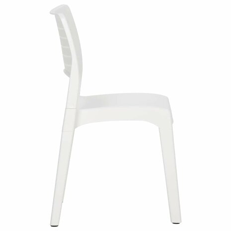 Tuinstoelen 2 st polypropeen wit 5