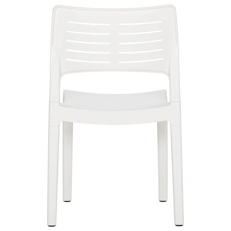 Tuinstoelen 2 st polypropeen wit 6