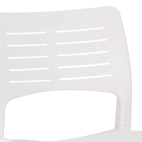 Tuinstoelen 2 st polypropeen wit 8