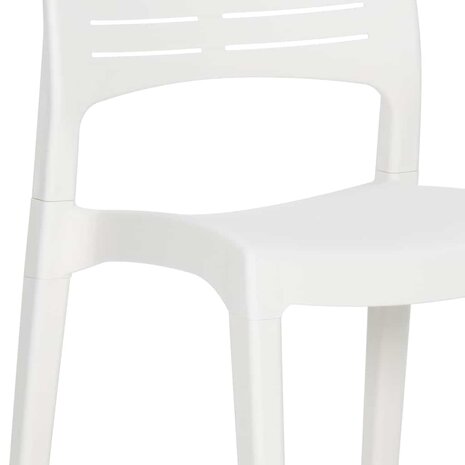 Tuinstoelen 2 st polypropeen wit 9
