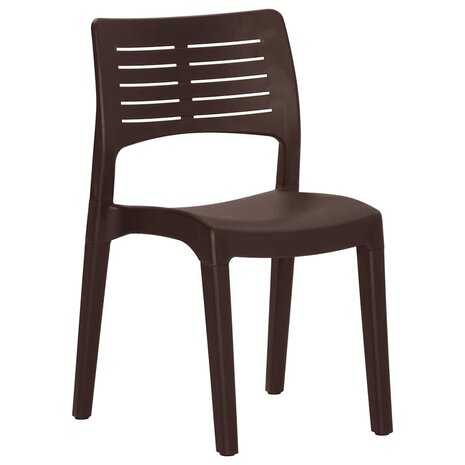 Tuinstoelen 2 st polypropeen mokkakleurig 3