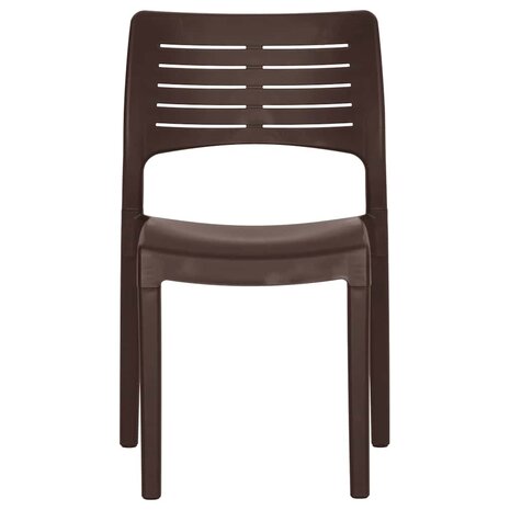 Tuinstoelen 2 st polypropeen mokkakleurig 4