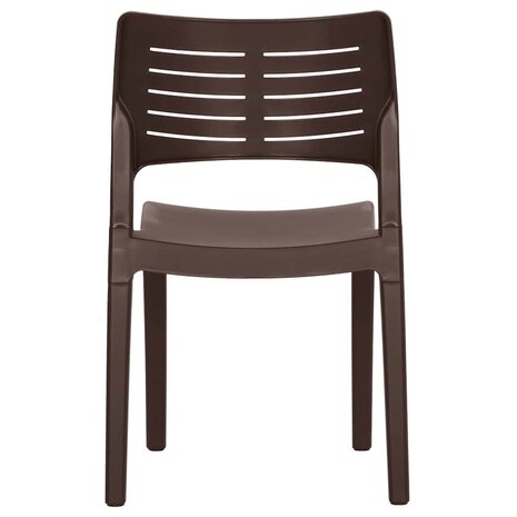 Tuinstoelen 2 st polypropeen mokkakleurig 6