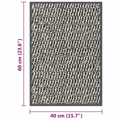Deurmat getuft 40x60 cm lichtbruin 5