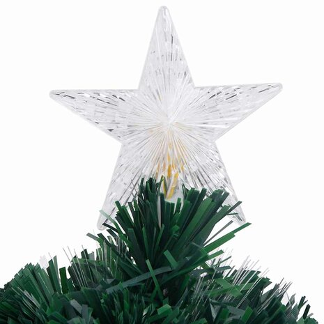 Kunstkerstboom met standaard en LED 64 cm glasvezel 6