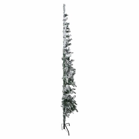 Kunstkerstboom half met sneeuw smal 180 cm 6