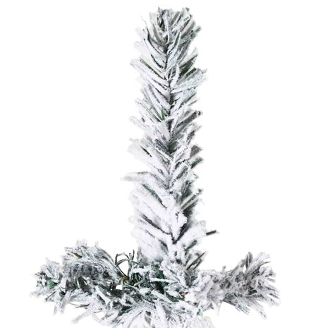 Kunstkerstboom half met sneeuw smal 180 cm 7