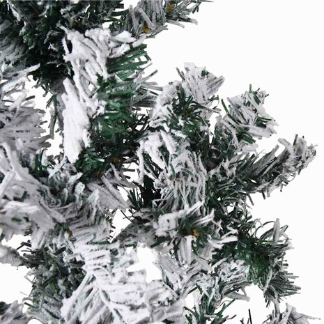 Kunstkerstboom half met sneeuw smal 180 cm 8