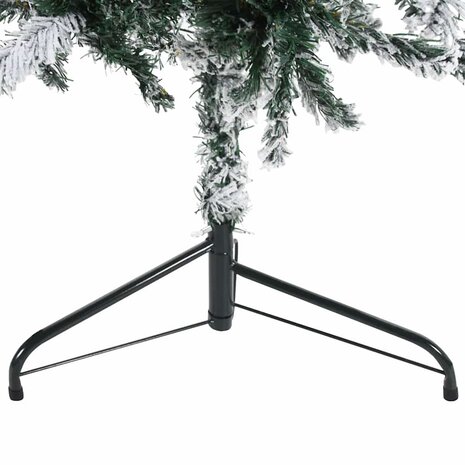 Kunstkerstboom half met sneeuw smal 180 cm 9