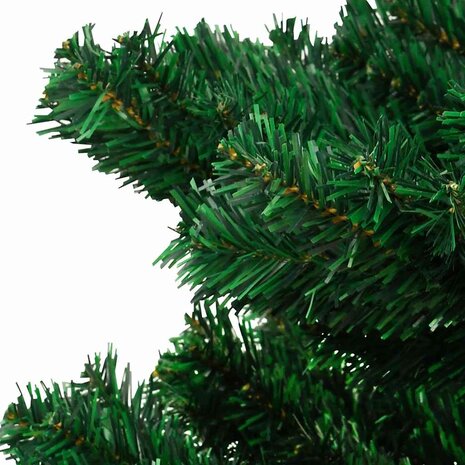Kunstkerstboom met verlichting en standaard 150 cm PVC groen 6