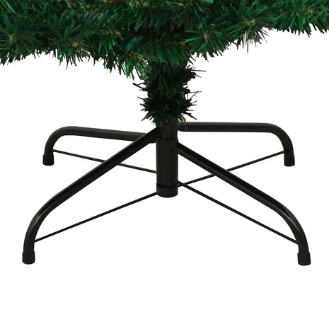 Kunstkerstboom met verlichting en standaard 150 cm PVC groen 8