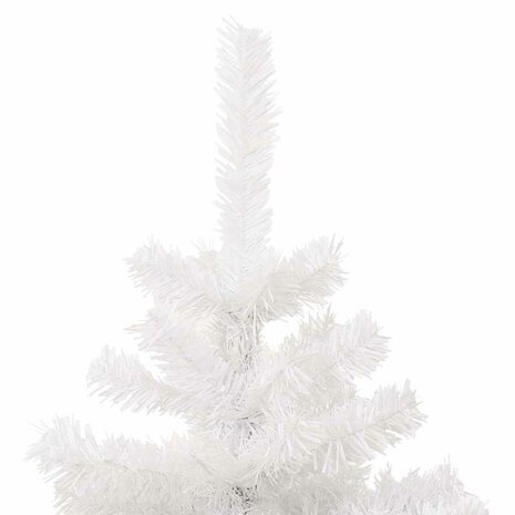 Kunstkerstboom met verlichting en pot 120 cm PVC wit 5