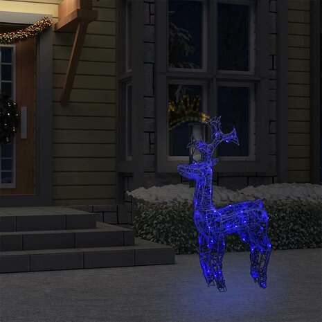 Kerstversiering rendier 90 LED's 60x16x100 cm acryl 3