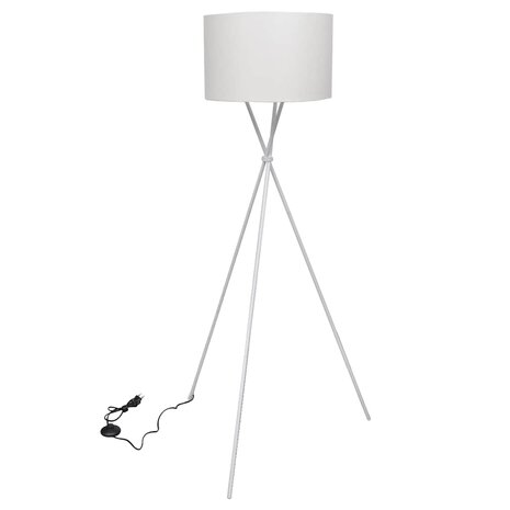 Vloerlamp inclusief lampenkap 139 cm wit 1