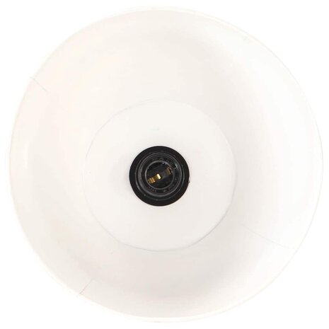 Vloerlamp E27 massief mangohout wit 8