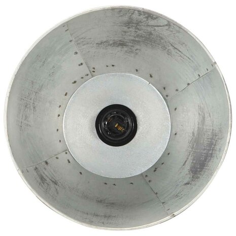 Vloerlamp E27 massief mangohout zilverkleurig 9