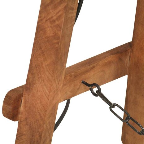 Vloerlamp E27 massief mangohout messingkleurig 8