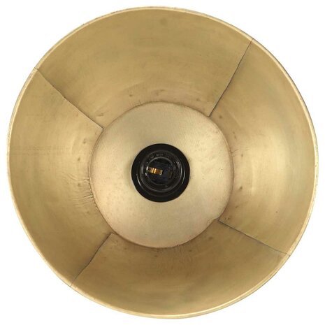 Vloerlamp E27 massief mangohout messingkleurig 9