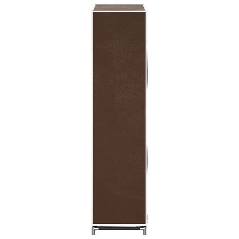 Stoffen schoenenrek met hoes 58 x 28 x 106 cm bruin 5