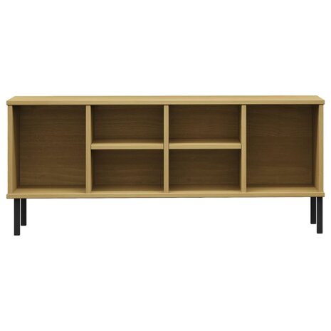 Schoenenrek met metalen poten OSLO 106x35x45cm grenenhout bruin 4