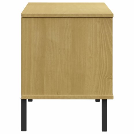 Schoenenrek met metalen poten OSLO 106x35x45cm grenenhout bruin 5